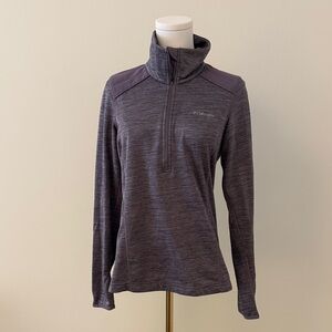Columbia Women's Purple Heather Quarter-Zip Hoodie